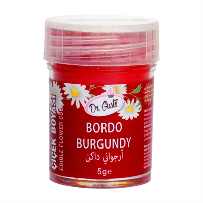 Bordo Yenilebilir Şeker Hamuru Figür ve Çiçek Boyası 5 Gr