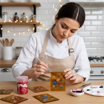 Bordo Yenilebilir Şeker Hamuru Figür ve Çiçek Boyası 5 Gr