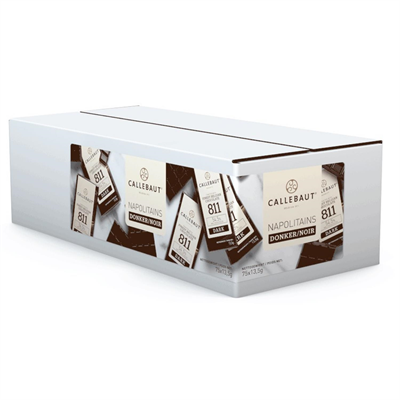 Callebaut Bitter Çikolata Napoliten 1 kg (75 adet) Belçika Çikolatası Tekli Sunumluk Mini Bitter Çikolata