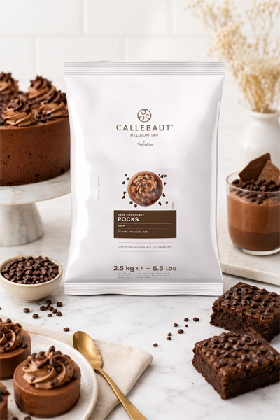 Callebaut Chocrocks Bitter Parça Çikolata 4–7 mm 2,5 Kg