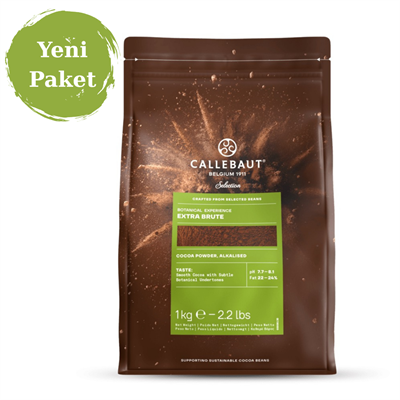 Callebaut Extra Brute Kakao 1 kg (%22 - %24 Yağlı)