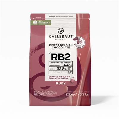 Callebaut Ruby Drop Çikolata 2,5 Kg