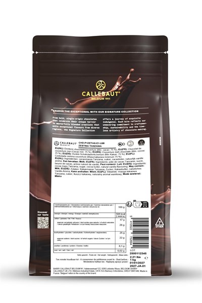 Callebaut Signature Collection Zestina Tanzania Bitter Çikolata 1 kg