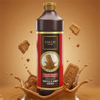 Callei Karamelize Bisküvili Waffle & Pancake Çikolata Sosu 1 Kg – Yoğun Aromalı Tatlı Sosu