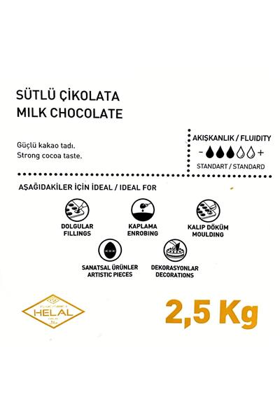 Callebaut Chocovic Sütlü Kuvertür Çikolata 2,5 kg x 10 adet
