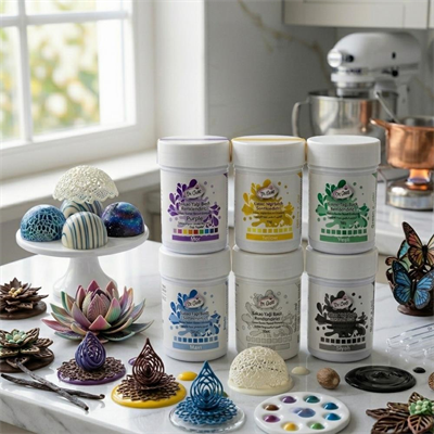 Çikolata Boyası 30 GR 6’lı Set – Mor, Siyah, Mavi, Yeşil, Beyaz Yağ Bazlı Gıda Boyası (Kakao Yağı & Çikolata İçin)