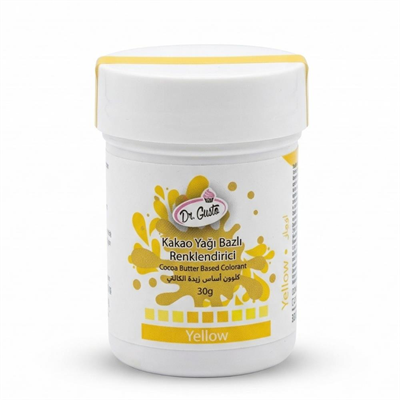 Dr. Gusto Çikolata Boyası Sarı 30 gr - Yağ Bazlı Gıda Boyası (Kakao Yağı, Çikolata ve Ganaj için)