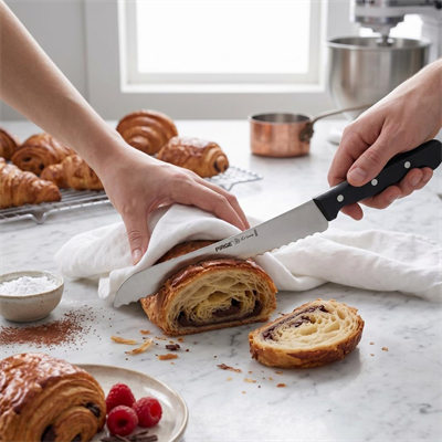 CREME EKMEK BIÇAĞI DİŞLİ 21 CM SİYAH