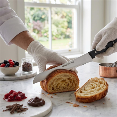 CREME EKMEK BIÇAĞI DİŞLİ 21 CM SİYAH
