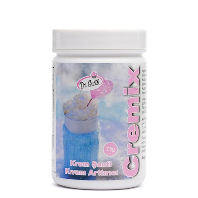 Dr. Gusto Cremix 75 gr - Krema, Mousse, Cheesecake ve Pastalar için Kıvam Artırıcı Toz Karışım