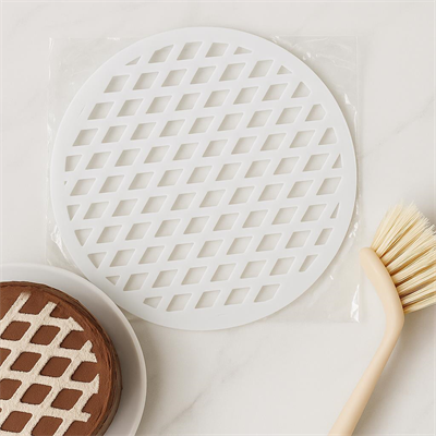 Dekor Hamur Şablonu 30 cm – Lattice (Petek) Desen Pasta, Tart, Kurabiye Dekorasyon Kalıbı