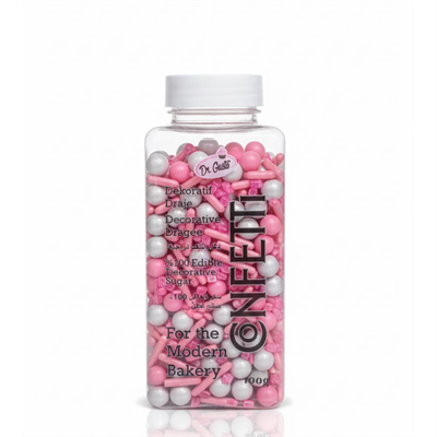 Dr. Gusto Dekoratif Şeker Pembe 100 gr - Pasta, Cupcake ve Tatlı Süslemeleri için Dekoratif Şeker