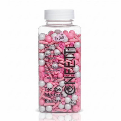Dekoratif Şeker Pembe 250 g – Pasta, Cupcake ve Tatlı Süslemeleri İçin Dekoratif Şeker