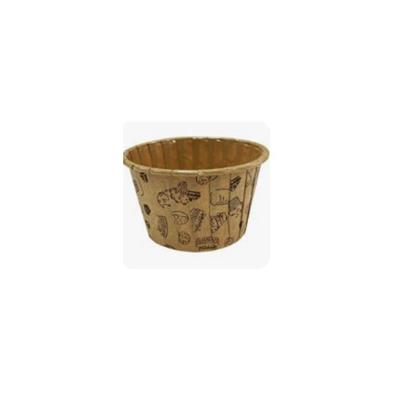 Desenli Kek Kapsülü Kraft Desenli Muffin Kek Kalıbı , Cupcake Kalıbı , Airfryer Uyumlu 50 li