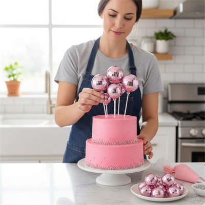 Efe Pastacılık Disko Top Pembe 12li