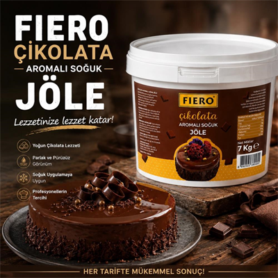 Dondo Soğuk Jöle Çikolata Aromalı 7 KG – Pasta, Tart ve Tatlılar İçin Profesyonel Parlak Soğuk Pasta Jölesi