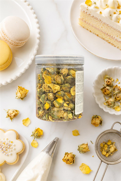 Dr. Gusto No:3 Sarı Gerçek Yenilebilir Kurutulmuş Gül 30 Gr