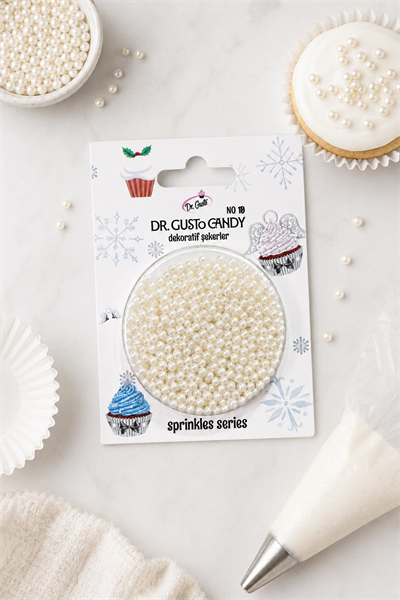 Dr. Gusto 2 mm Candy Sedef Boncuk Pasta Süsleme Şekeri