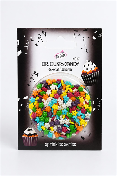 Dr. Gusto Star Yıldız Karışık Renkli Mix Pasta Süsleme Şekeri