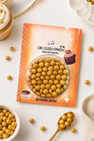 Dr. Gusto Altın Bonbon Draje Pasta Süsleme Şekeri