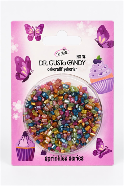 Dr. Gusto Karışık Renkli Sanding Candy Pasta Süsleme Şekeri