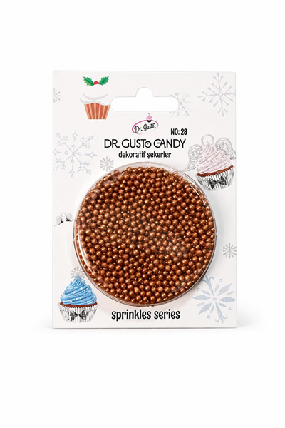 Dr. Gusto 2 mm Bakır Boncuk Pasta Süsleme Şekeri