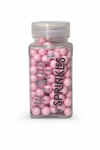 Dr. Gusto 8 mm Bebe Pembe 100 Gr Boncuk Pasta Süsleme Şekeri