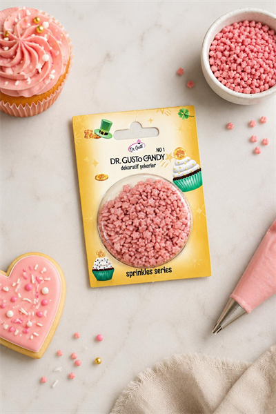 Dr. Gusto Star Yıldız Pembe Pasta Süsleme Şekeri