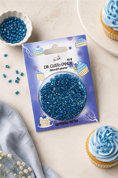 Dr. Gusto Mavi Sanding Candy Pasta Süsleme Şekeri