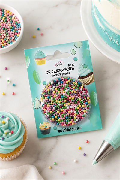 Dr. Gusto 2 mm Candy Karışık Renkli Boncuk Pasta Süsleme Şekeri