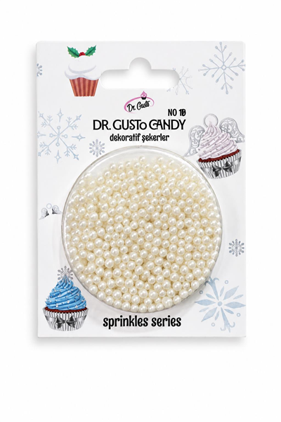 Dr. Gusto 2 mm Candy Sedef Boncuk Pasta Süsleme Şekeri