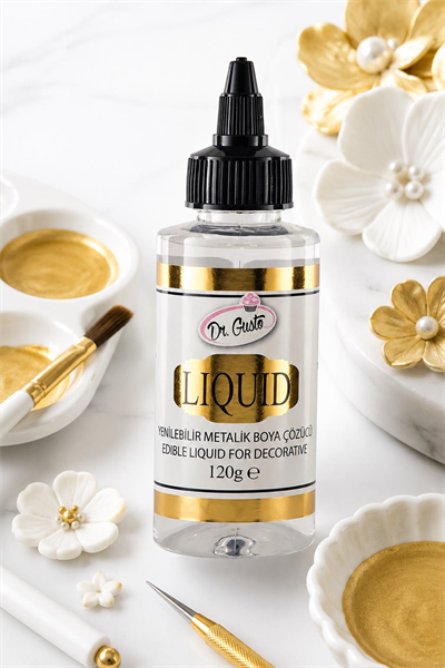Dr. Gusto Metalik Çözücü 120 Gr – Yenilebilir Metalik Toz Gıda Boyası Çözücüsü
