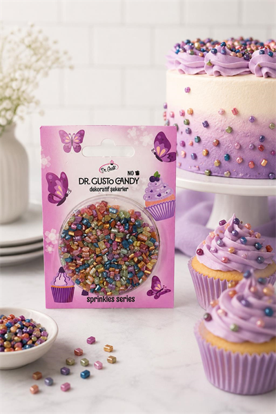 Dr. Gusto Karışık Renkli Sanding Candy Pasta Süsleme Şekeri