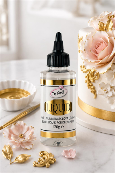 Dr. Gusto Metalik Çözücü 120 Gr – Yenilebilir Metalik Toz Gıda Boyası Çözücüsü