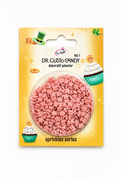 Dr. Gusto Star Yıldız Pembe Pasta Süsleme Şekeri