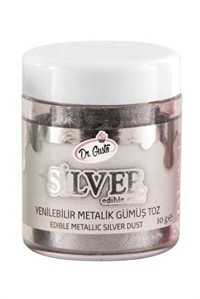 Dr Gusto Yenilebilir Metalik Toz Gümüş Gıda Boyası 10 gr