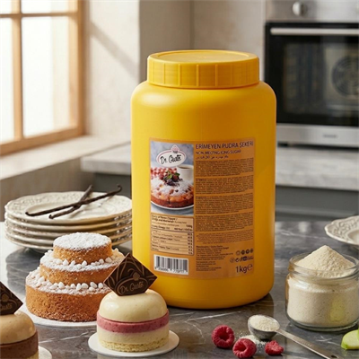 Erimeyen Pudra Şekeri 1 KG – Isıya Dayanıklı Pasta ve Tatlı Süsleme Pudra Şekeri