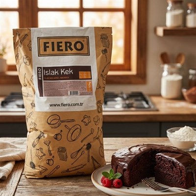 Fiero Islak Kek Karışımı Kakao 10 kg Profesyonel Brownie ve Islak Kek Toz Karışım