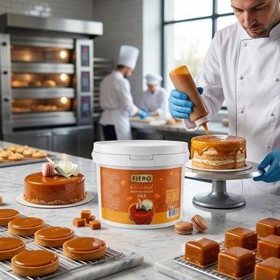 Fiero Karamel Jöle 7 Kg Profesyonel Pasta ve Tatlı Dekor Kaplama Jölesi