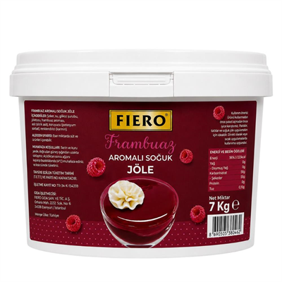 Fiero Soğuk Jöle Frambuazlı 7 KG – Pasta, Cheesecake ve Tatlılar İçin Profesyonel Parlak Pasta Jölesi