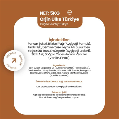 Fındık Kreması (Krokan) 5 Kg – Parça Fındıklı Profesyonel Dolgu Kreması