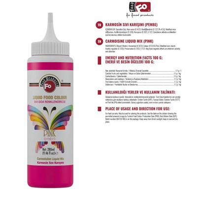 Fo Pembe Sıvı Gıda Boyası 280 ml