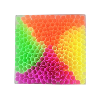 Fosforlu Pipet 24 cm – 225’li Karışık Renk | Kafe Tipi Renkli Uzun Pipet
