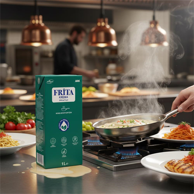 Frita Bitkisel Yağlı Krema 1 L – Sıcak Yemek, Çorba, Sos ve Fırın Lezzetleri İçin
