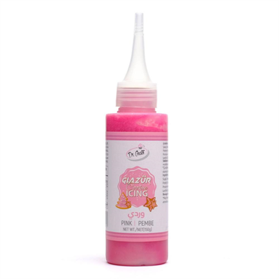 Glazür Cookie Icing Pembe 150 GR – Kurabiye, Cupcake ve Pasta İçin Kullanıma Hazır Şeker Glazürü