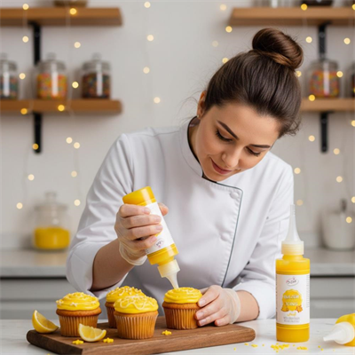 Glazür Cookie Icing Sarı 150 GR – Kurabiye, Cupcake ve Pasta İçin Kullanıma Hazır Şeker Glazürü