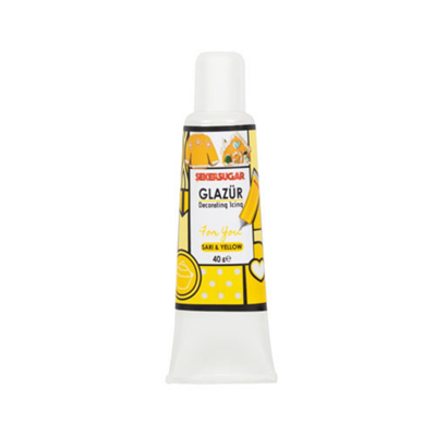Şeker & Sugar Glazür Tüp 4lü Set 40 gr - Pasta ve Kurabiye Dekor Glaze Seti