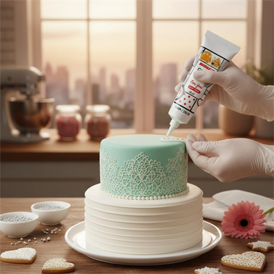 Şeker & Sugar Glazür Tüp Beyaz 40 gr - Pasta ve Kurabiye Dekor Glaze