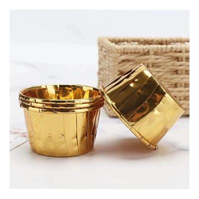 Gold Altın Sarısı Parlak Metalize 25li Muffin Cupcake Kek Kapsülü