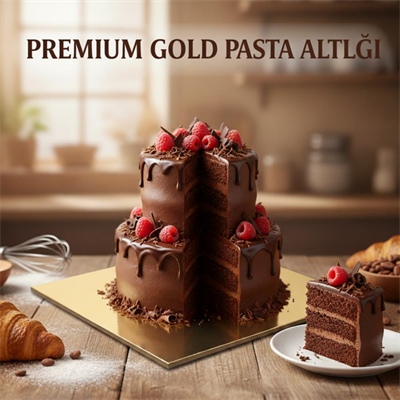 Gold Kare Pasta Altlığı 18 cm – Kalın Karton 25’li Paket